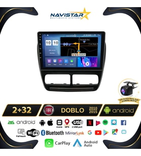 Fiat Doblo 2010-2015 Model 2GB + 64GB Android 13 Kablosuz Carplay Navigasyon Multimedya Sistemi
