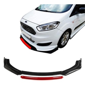 Ford Courier Uyumlu Ön Tampon Altı Lip 4 Parça (Kırmızı)