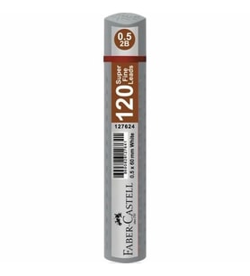 FABER CASTELL 120'Lİ MİN 0.5 2B 60mm UÇ GÜMÜŞ TÜP - 127681