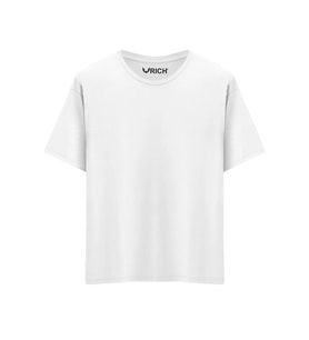 Erkek %100 Pamuk Oversize Tişört Basic Bisiklet Yaka Kısa Kollu T-Shirt
