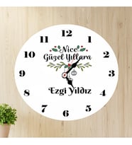 Yılbaşı Ruhuna Özel Dekoratif Duvar Saati
