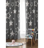 Parlak Saten Mikro Kumaş Çift Kanat Çocuk Odası Fon Perde Takımı PRD0035 (Çok Renkli)