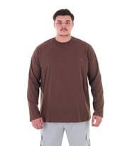 Erkek 115-155 Kilo Arası İçin Uygun Uzun Kol Bisiklet Yaka Mevsimlik Düz Renk İnce Sweatshirt
