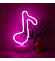 Neon Işık Gece Lambası Ev için Neon Lamba Nota  Duvar Dekoru