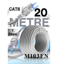 MN6 M103FN 20 Metre Internet Kablosu/UTP-CAT6/Gigabit/Destekli/ethernet Kablosu 20 Metre/iç Mekan Uyumlu
