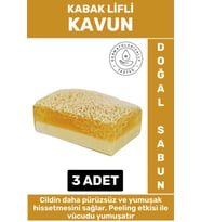 Özel Üretim Masaj Etkili Nemlendirici Kuruluk Giderici Doğal Kabak Lifli Kavun Sabunu 3 Adet