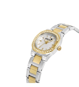 Polo Air Tek Sıra Lüx Taşlı Kadın Kol Saati PL-1513Bx (Gümüş-Sarı)