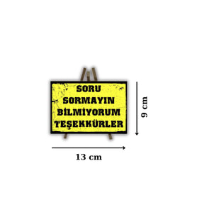 Ahşap Retro Masa Üstü Mdf Akıllı Tablo , Komik Sözler , Duvar Yazıları , Edebiyat - Akıllı184