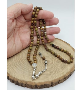 Yeşil Sandal Ağacı 99luk Tesbih 6mm (56912)