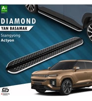S-Dizayn Ssangyong Actyon Diamond Krom Yan Basamak 183 Cm 2024 Üzeri A+ Kalite