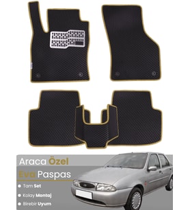 FORD FİESTA (1995-2002) Uyumlu EVA Paspas Tam Set–Araca Özel,Su Geçirmez,Kolay Montaj