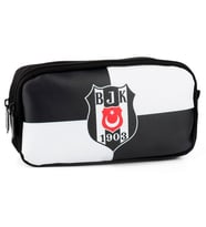 Beşiktaş BJK 1903 Logo Desenli Suni Deri Kalem Çantası - 25363