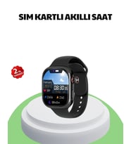 Sesli Arama Özellikli Sım Kartlı Siyah Akıllı Saat