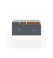 Hyperion Konsol 6 Raflı 4 Kapaklı 176x44x99 Aytaşı-Antrasit/Çam
