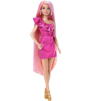 Barbie Upuzun Muhteşem Saçlı Bebekler Pembe Saçlı Bebek, Oyuncak (Çok Renkli)