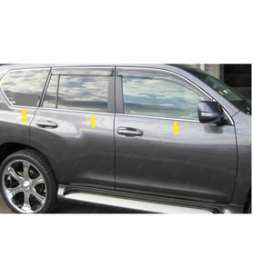 Toyota Prado 150 Krom Cam Çıtası 6 prç. 2009 ve üzeri P.Çelik
