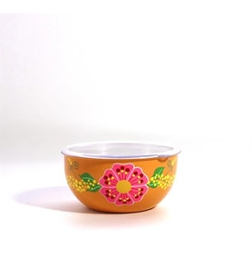 Kapaklı Kase Turuncu (12 Cm)
