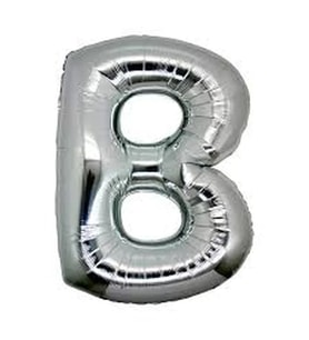 B Harf Folyo Balon Gümüş Renk  40 inç