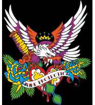 Renkli Papağan Sticker 10x10 cmRenkli Sticker
