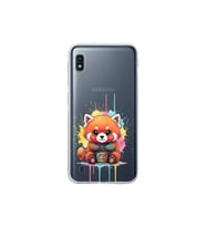 Samsung Galaxy A10 ile Uyumlu Splash Tilki Tasarımlı Şeffaf Silikon Kılıf