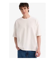 Defacto 26Y801003486 Beyaz Erkek T-Shirt F8674AX/WT34