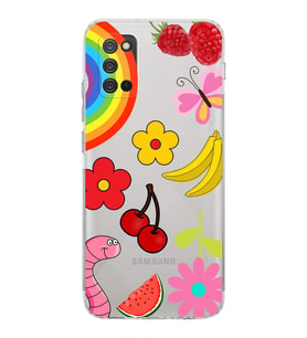 PrintiFy Samsung Galaxy A02s ile Uyumlu Water Color 5  Kamera Korumalı Şeffaf  Kılıf