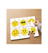 Güneşin Komik Halleri Tasarımlı 24 Parça Ahşap Çocuk Puzzle MPK1112