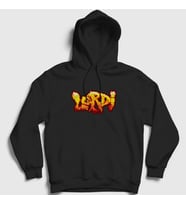Presmono Unisex Beyaz Fire Logo Lordi Kapüşonlu Sweatshirt 379450tt (Siyah)