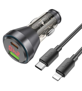 HOCO NZ12B Unimpeded PD48W USB + Type-C Araç Çakmaklı Hızlı Şarj Aleti + Type- - SSSSSS5835-4