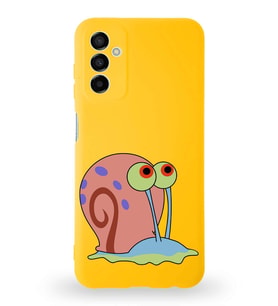 Samsung Galaxy M23 Uyumlu Lansman Kılıf Altı Kapalı İçi Kadife  Salyangoz Gary Tasarımlı  Kapak (Şeffaf)