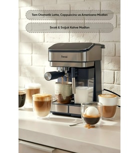Fressi Espresso Latte Cappuccino Kahve Makinesi Otomatik Süt Tanklı 20bar Basınçlı (4507)