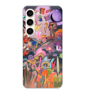 Samsung Galaxy S23 Uyumlu Aesthetic Desenli Şeffaf Telefon Kılıfı