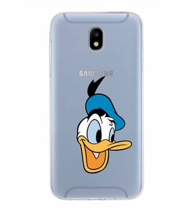 Samsung Galaxy J5 Pro Kapak Donald Duck Tasarımlı Şeffaf Silikon Kılıf