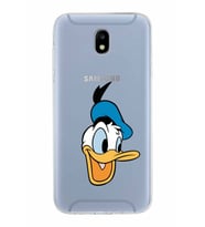 Samsung Galaxy J5 Pro Kapak Donald Duck Tasarımlı Şeffaf Silikon Kılıf