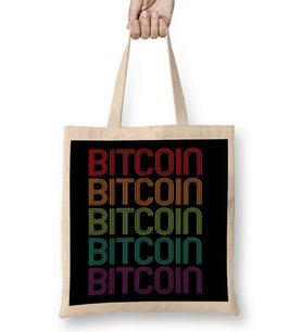 Bitcoin Retro 70's Bez Çanta Uzun Saplı