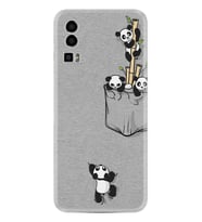General Mobile GM 23 Kılıf Silikon Desen Özel Seri Pandalar 1798