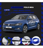 Volksvogen Polo MK6 Oto Araç Kapı Koruma Fitili 5metre Parlak Mavi Renk