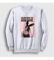 Presmono Unisex Beyaz Dangerous Woman Ariana Grande Sweatshirt 152341tt
