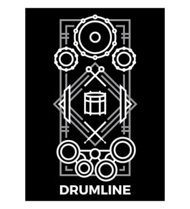 Drumline - Beyaz Ve Gri Tablo Ahşap Poster Dekoratif