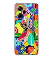 PrintiFy Xiaomi Poco X5 Pro ile Uyumlu 1mm Slim Fit Retro Renkler 6 Baskılı Şeffaf  Kılıf