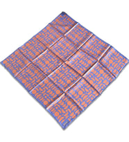 Armine Lila Somon Geometrik Desen Tivil İpek Eşarp 9174-03