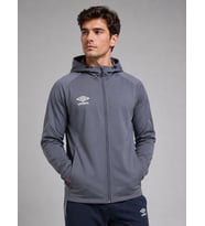 UMBRO Potter Hooded Erkek Antrasit Fermuarlı Kapüşonlu Spor Sweatshirt - FC0502