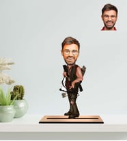 Kişiye Özel Okçu Temalı Karikatür Ahşap Biblo