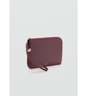Mango Mini Boncuklu Pochette Şık Clutch Çanta (Burgundy)