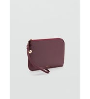 Mango Mini Boncuklu Pochette Şık Clutch Çanta (Burgundy)