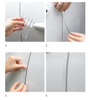 4 Adet Araba kapı kenar şeffaf Anti Scratch koruma şeritleri dikiz aynası koruyucu Sticker