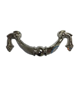 Dekoratif Zamak Üzümlü Kulp - 64Mm, Nikel, 1 Adet