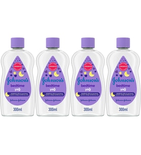 Johnsons Baby Bebek Yağı 300ML Bedtime (Uyku Rutini) (4 Lü Set)