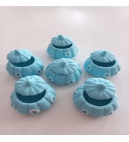 Mini Balkabağı 6'lı Nazar Boncuklu Dekoratif Obje (Bebe Mavisi)