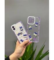 Iphone 14 Pro Max Uyumlu Sevimli Şeffaf Ayıcıklı Silikon Tasarım Kılıf